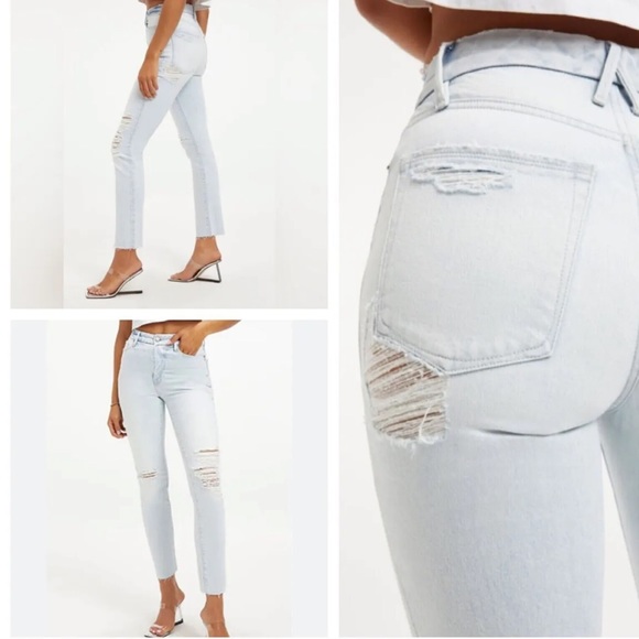 Good American Denim - Good American Good Classic Skinny Distressed Skinny Jeans Size 2/26